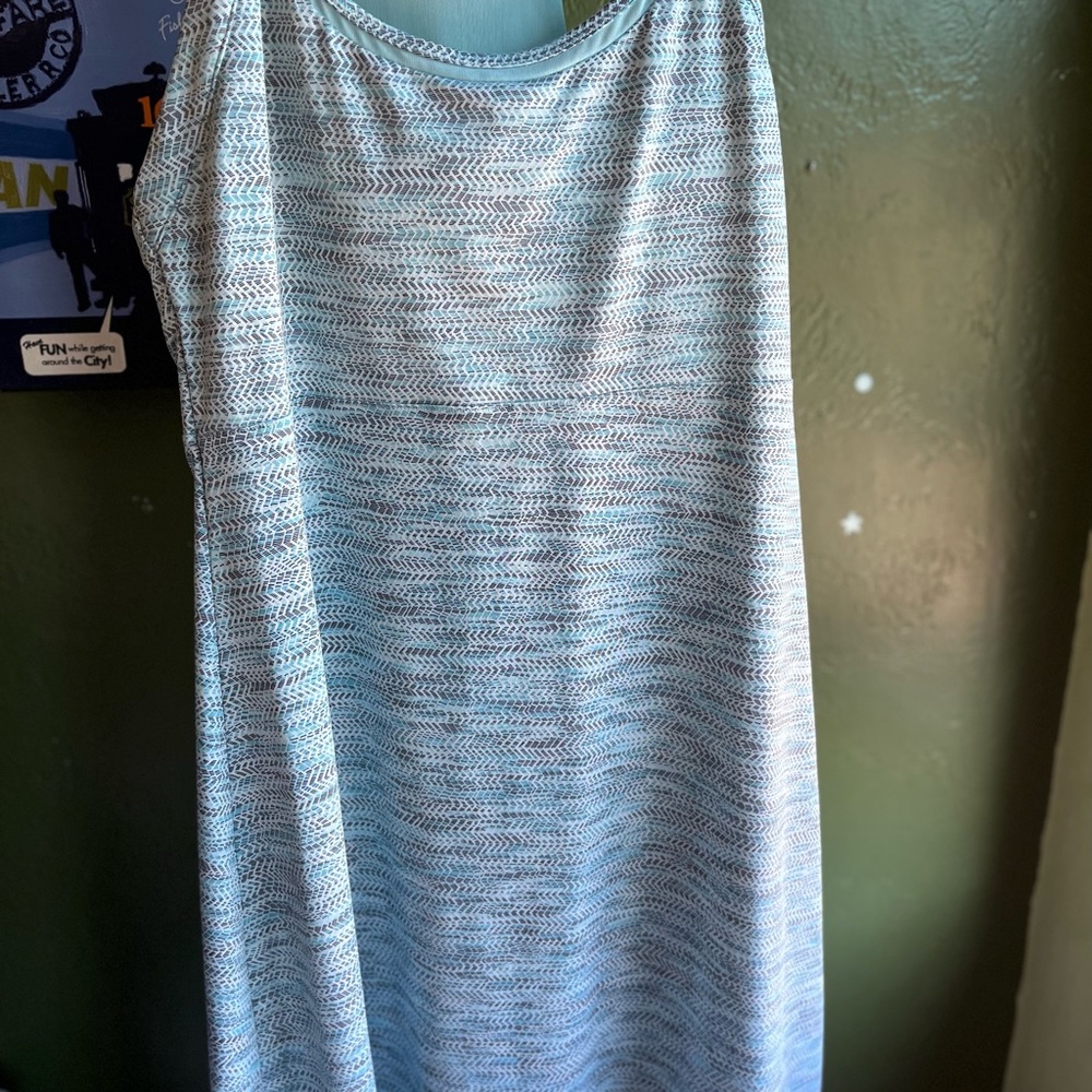 MPG Sport Teal Racerback Fit And Flare Dress Sz large.
